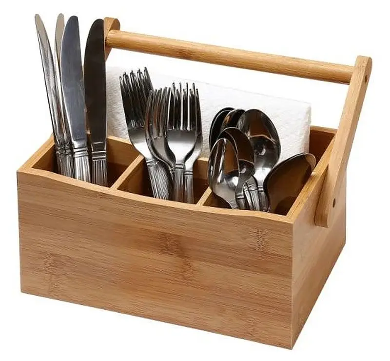 Söögiriistade hoidik Bamboo sangaga, 230 x 140 x 235 mm, bambus