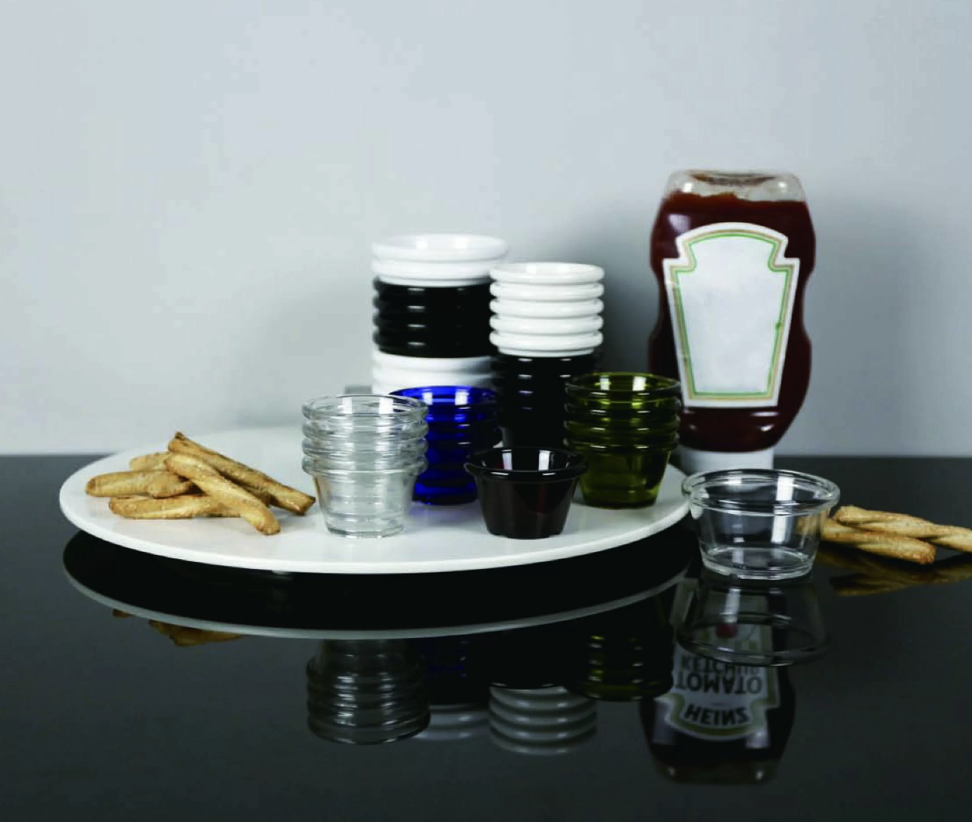 Dipitops / ramekini vorm 45 ml, must, melamiin