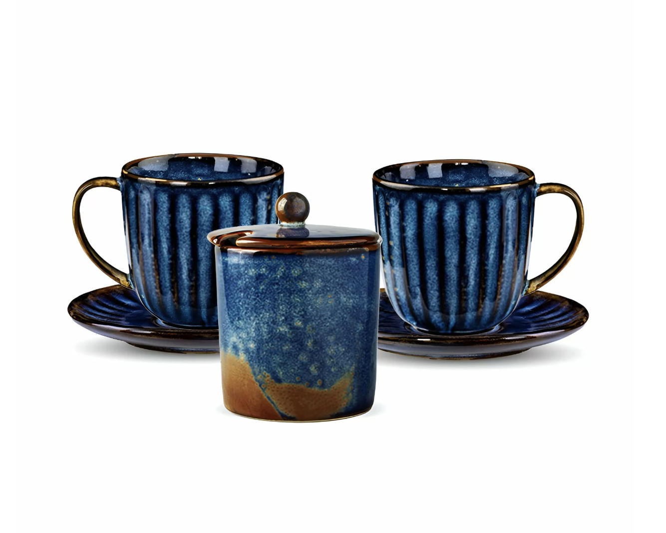 Teetasside ja toosi komplekt Verlo Deep Blue, portselan