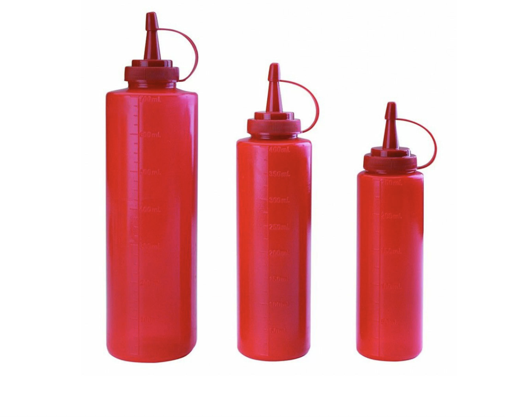 Kastme dispenser / külmade kastmete pudel 400 ml, punane