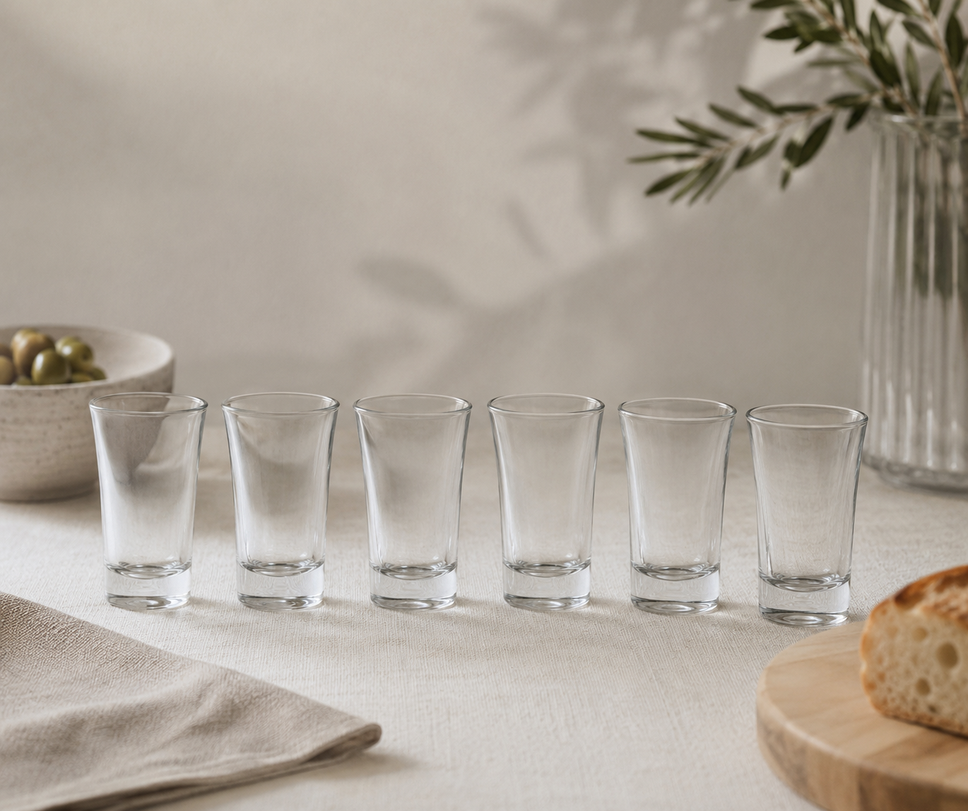 Viinapits, 47 ml, tugevdatud klaas – 6 tk
