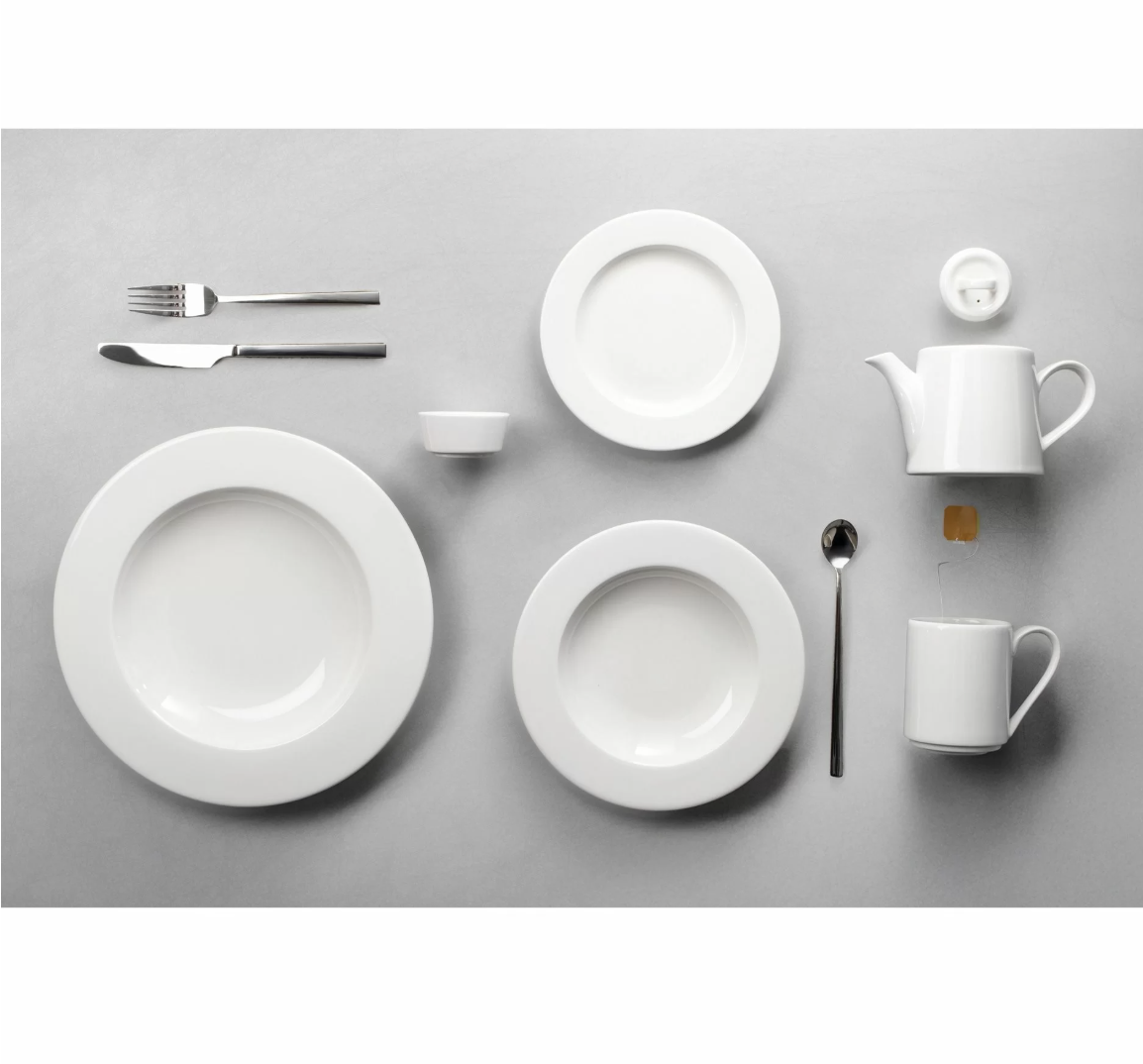 Taldrik 19cm Verlo Forte, portselan, elevandiluu valge