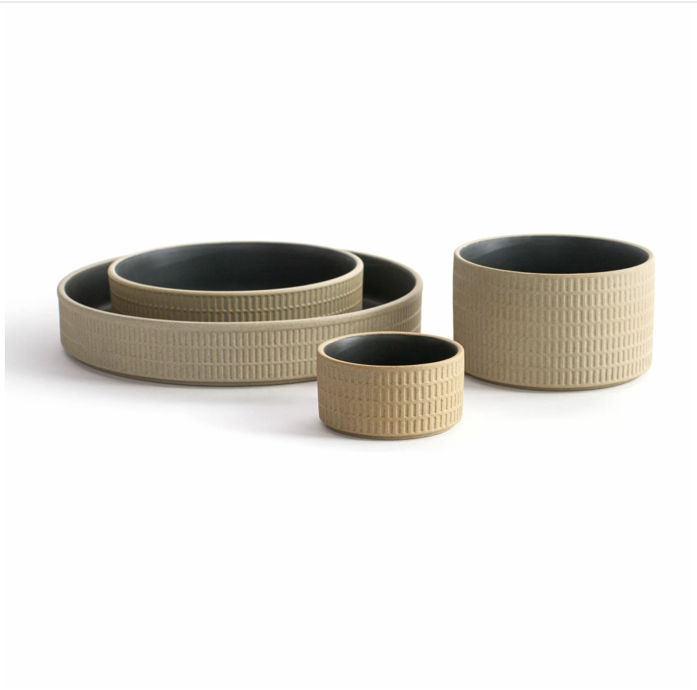 Sügav taldrik 22cm Verlo Zen, portselan, beež ja must