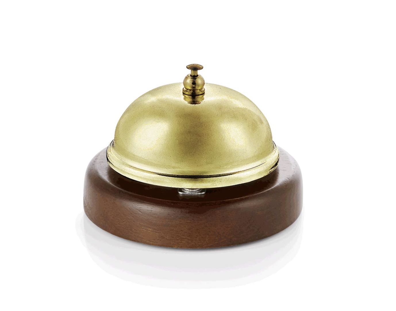 Baarikell kuldne metall ja puit, diam 9 cm
