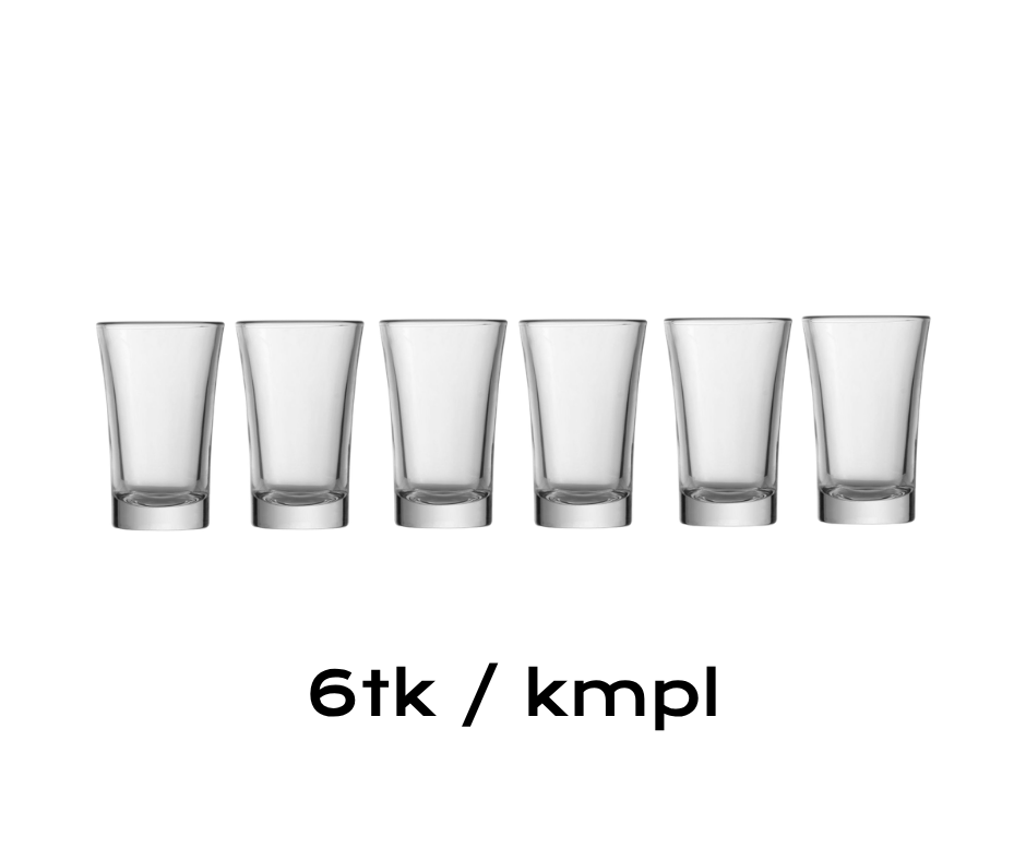 Viinapits, 47 ml, tugevdatud klaas – 6 tk