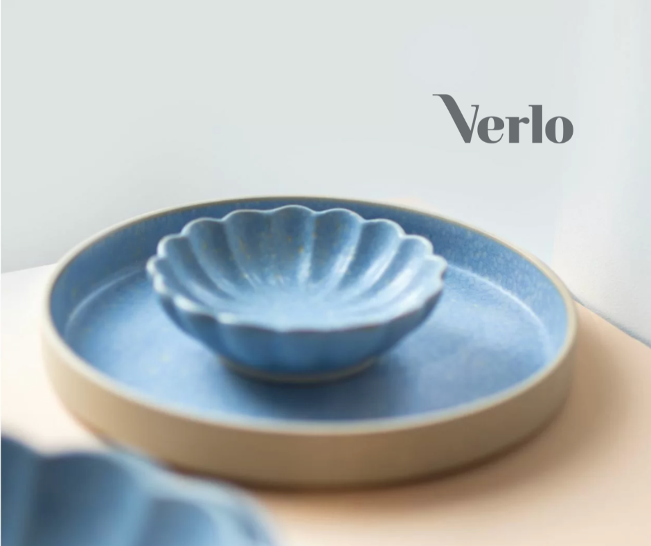 Väike lillekujuline kauss 220ml Verlo Woda, sinine, portselan