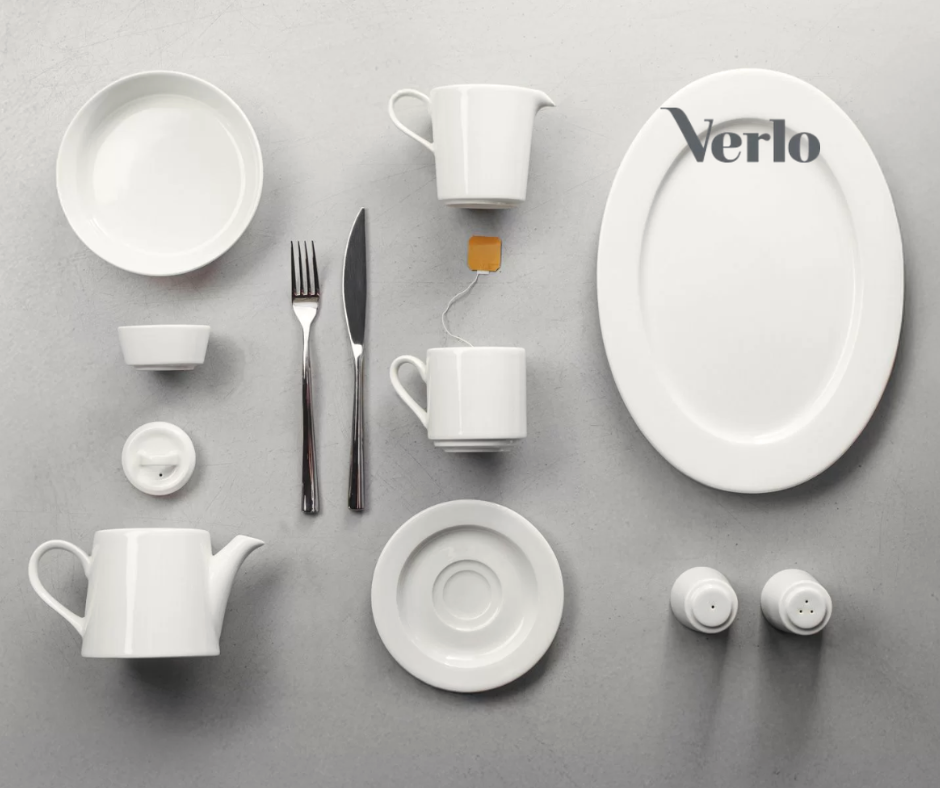 Ladustatav kohvitass 230ml koos alustassiga Verlo Forte, portselan, elevandiluuvalge