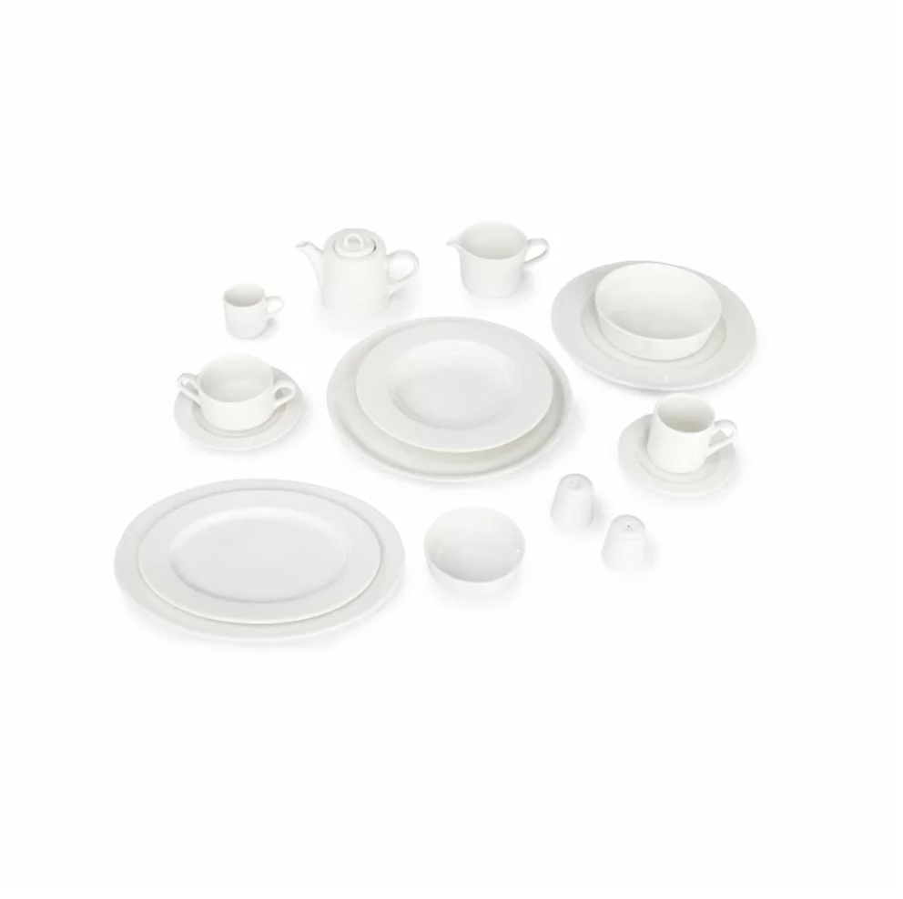 Ladustatav tass 230ml koos alustassiga Verlo Forte, portselan, elevandiluuvalge