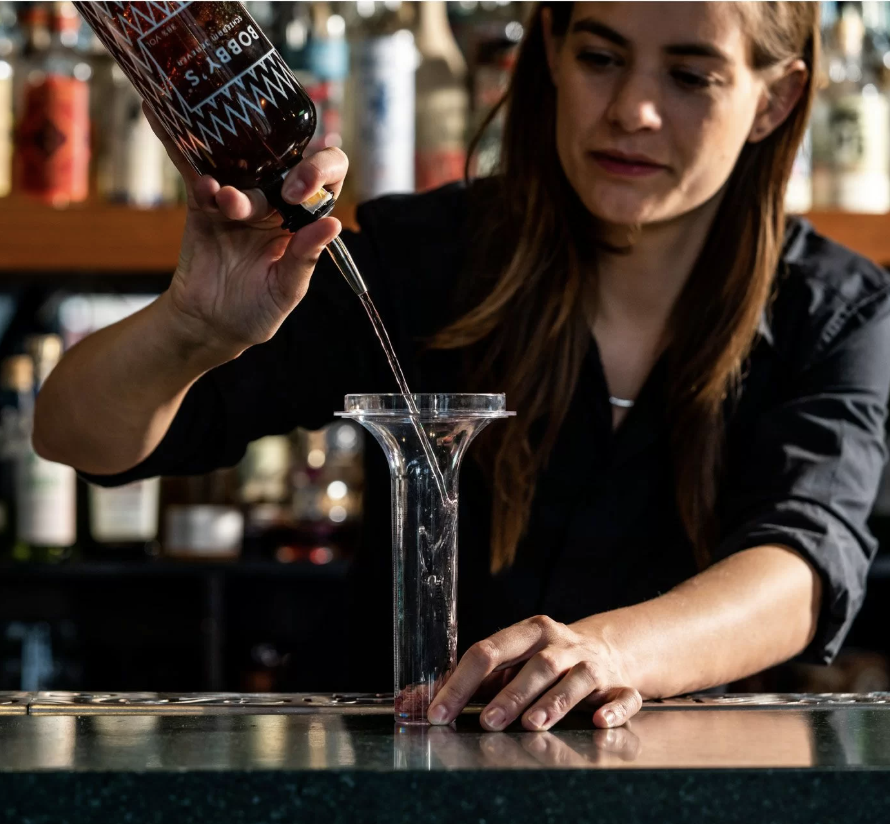 Alkoholi doseerimise mõõtesilinder exacto-pour, Bareq