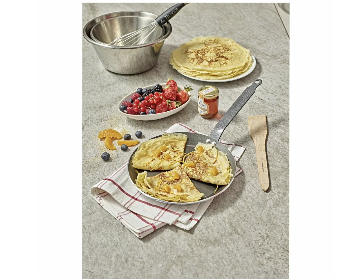 Pannkoogipann / Krepipann 26cm, de Buyer Carbon Plus, süsinikteras