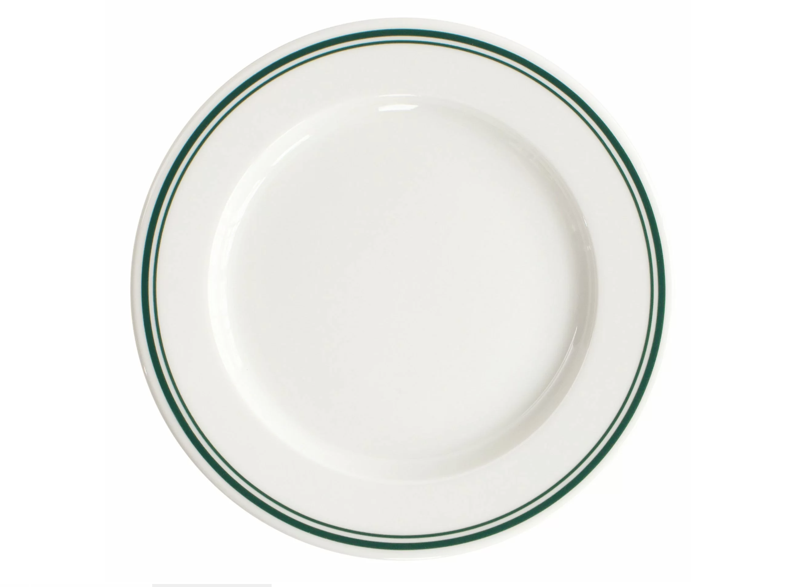 Taldrik 21cm Verlo Forte Vira, portselan, rohelised triibud