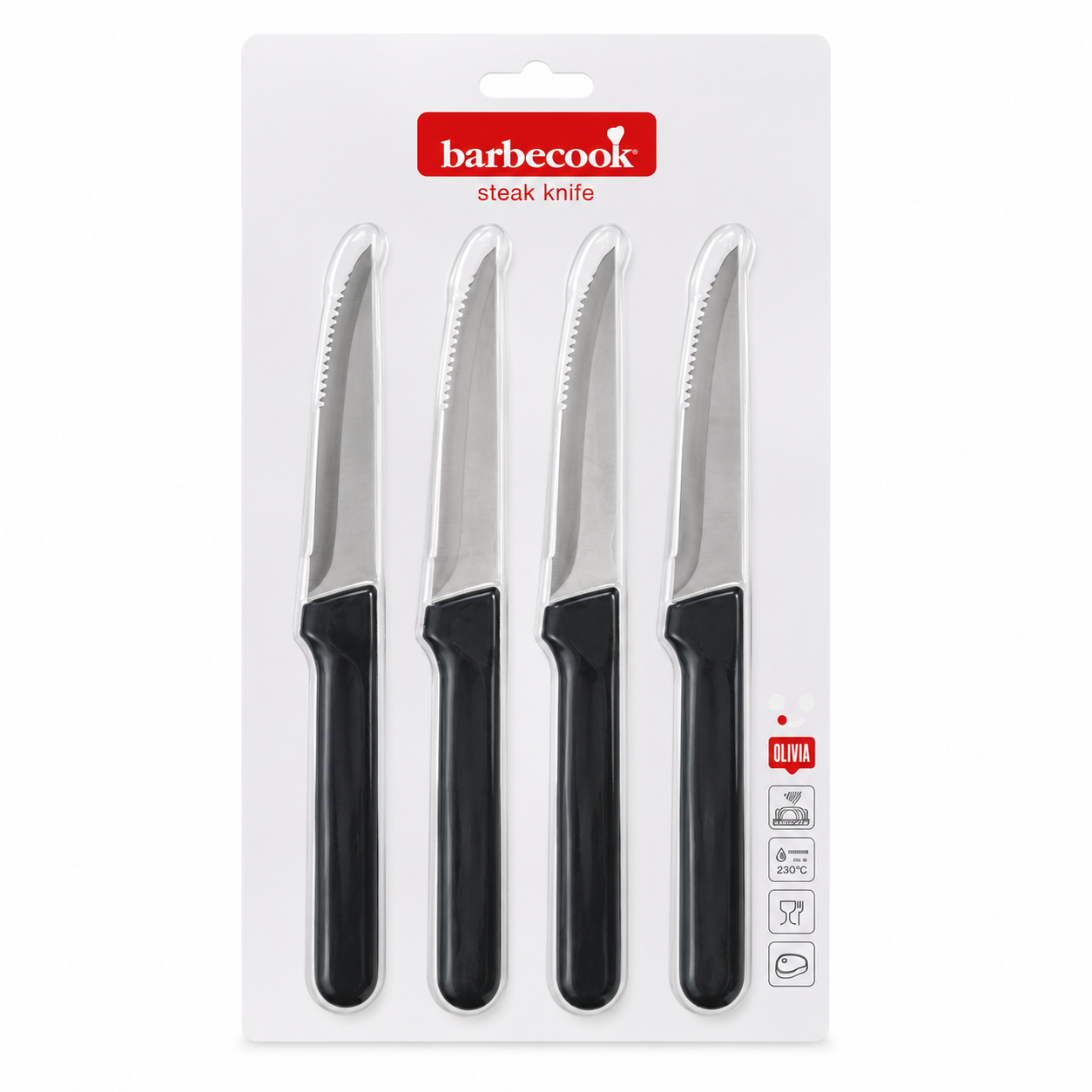 Steiginuga Barbecook OLIVIA 25 cm, 4 tk