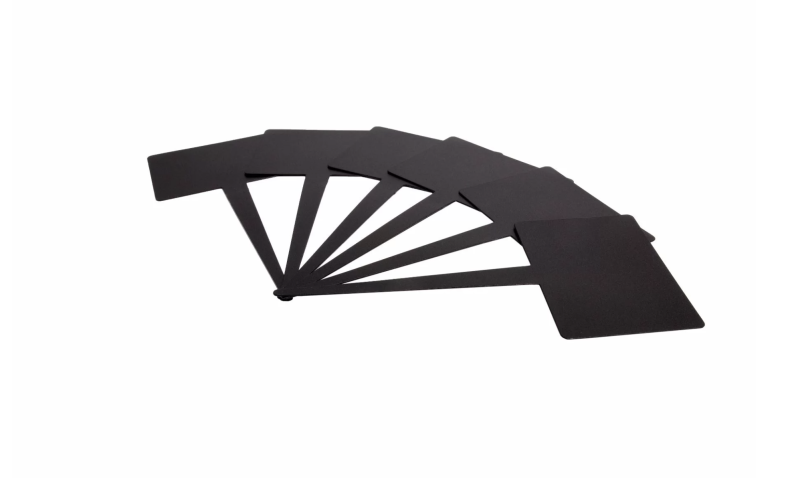 Lauakaart / kriiditahvel must 7.8x16cm, 6 tk, polüpropeen