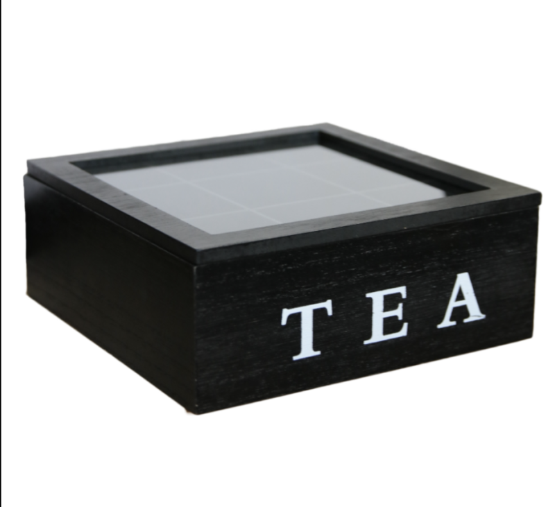 Puidust teekarp TEA, must