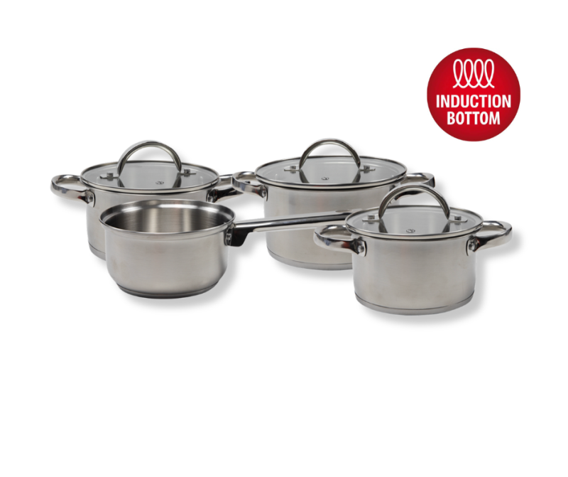 Pottide komplekt Cooking induktsioonpliidile, 7 osa, roostevaba teras