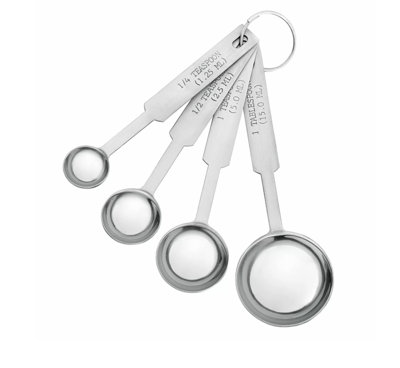 Mõõdulusikate komplekt 4tk roostevaba teras, Bareq