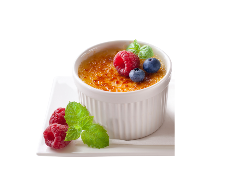 Kreembrülee / creme brulee vorm, 8,5 cm, portselan, valge