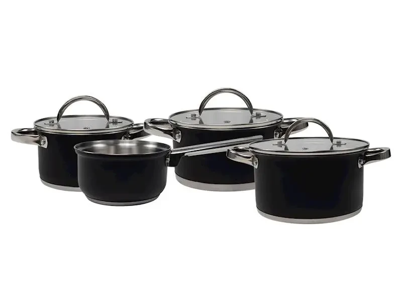 Pottide komplekt Coking, 7 osa, must, roostevaba teras